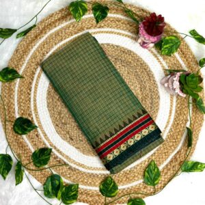 Narayanpet Cotton Saree With Temple Border
