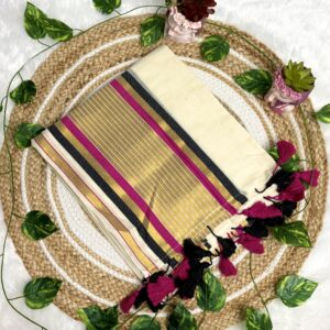 Yamini Stripes Mul Cotton Saree