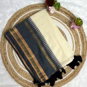 Yamini Black Jacquard Borders
