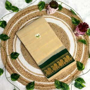 Offwhite Velthari Sungudi Cotton Saree