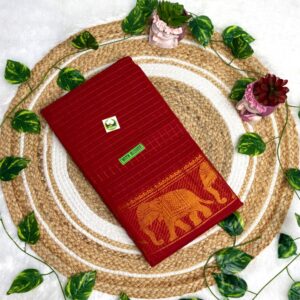 Sungudi Cotton Sarees with Elephant Borders