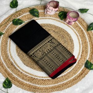 Narayanpet Saree with Elephant Borders