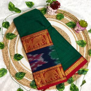 Narayanpet Saree With Ikkat Borders