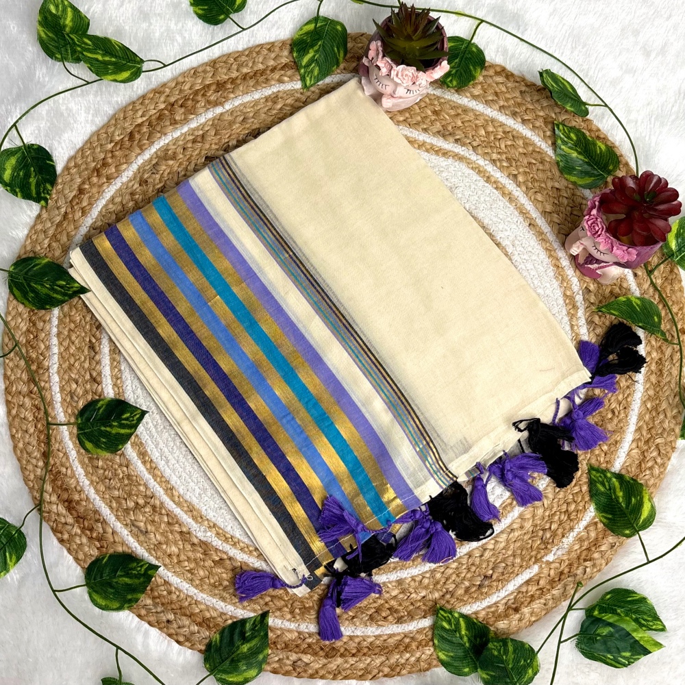 PALLAVI Onam Mul Cotton Sarees - Image 3