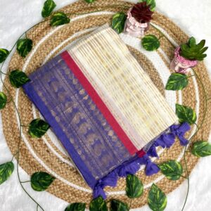 Neelambari Mul Cotton Saree with Traditional Borders