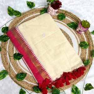 CHENTHAMARA Temple Border Mul Cotton Saree
